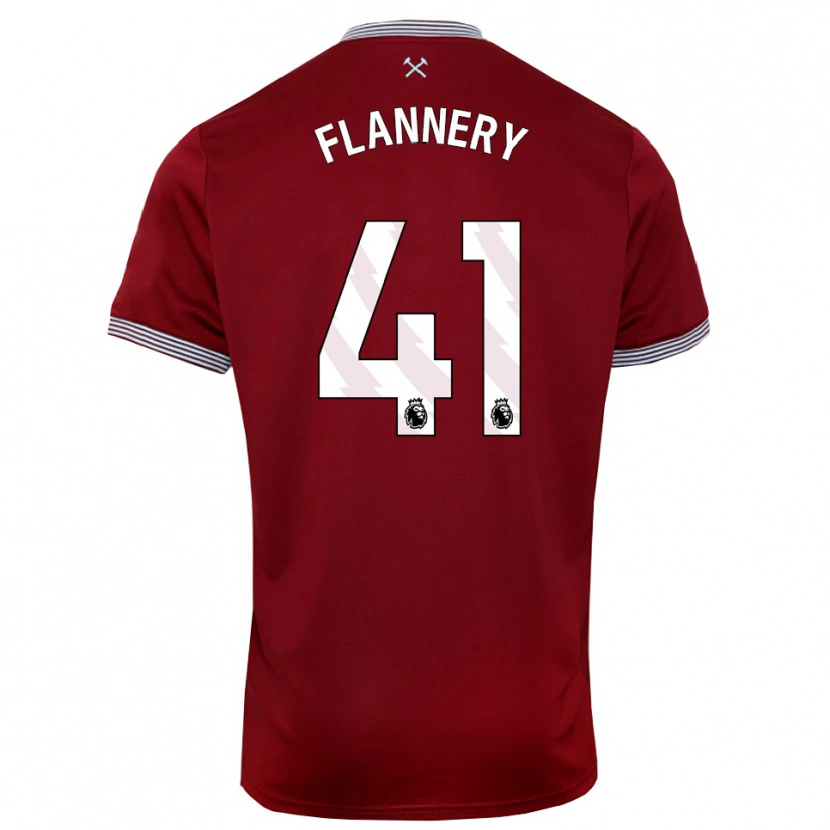 Danxen Men Keira Flannery #41 Burgundy White Home Jersey 2025/26 T-Shirt
