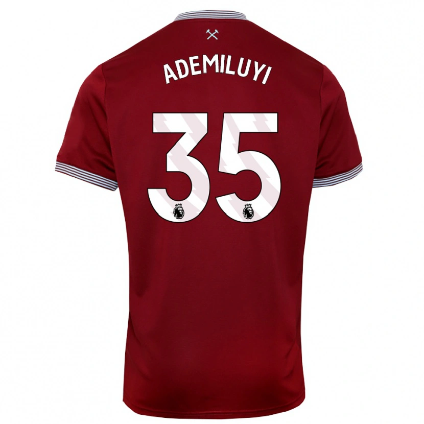 Danxen Men Princess Ademiluyi #35 Burgundy White Home Jersey 2025/26 T-Shirt