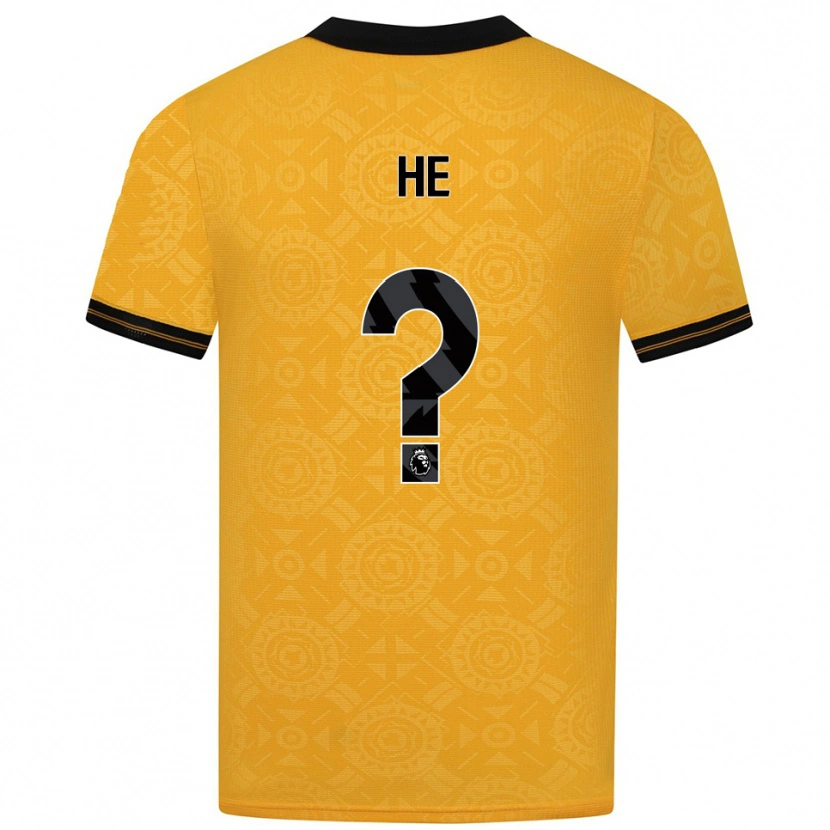 Danxen Men Dongda He #0 Yellow Black Home Jersey 2025/26 T-Shirt