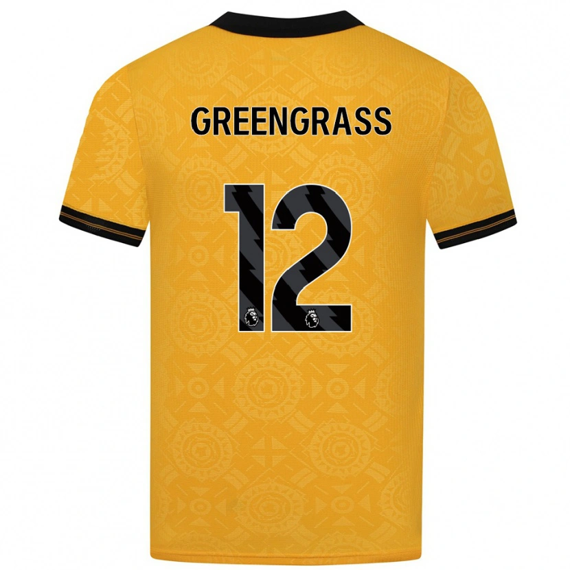 Danxen Men Charlotte Greengrass #12 Yellow Black Home Jersey 2025/26 T-Shirt