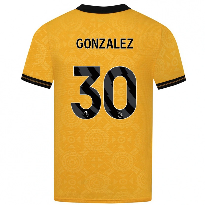 Danxen Men Enso González #30 Yellow Black Home Jersey 2025/26 T-Shirt