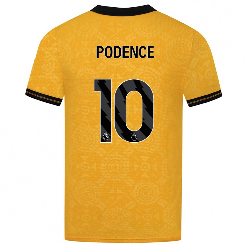 Danxen Men Daniel Podence #10 Yellow Black Home Jersey 2025/26 T-Shirt