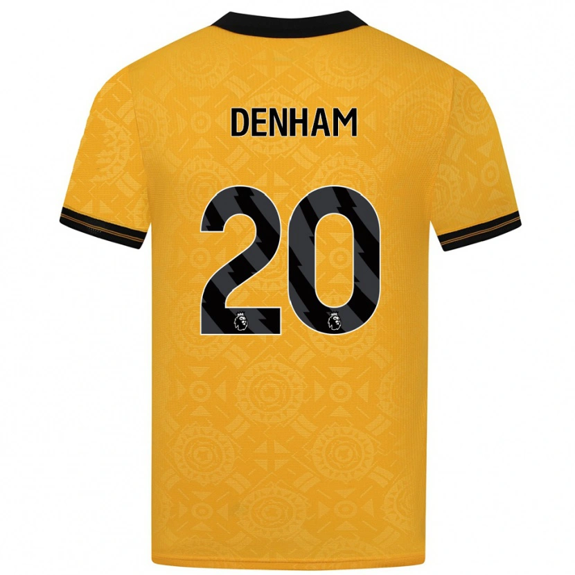 Danxen Men Ania Denham #20 Yellow Black Home Jersey 2025/26 T-Shirt