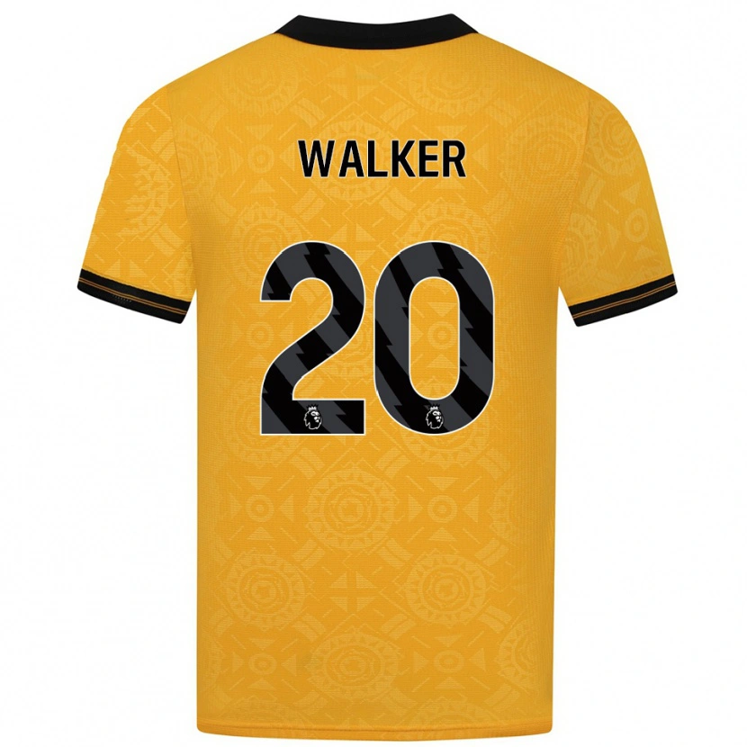 Danxen Men Lowri Walker #20 Yellow Black Home Jersey 2025/26 T-Shirt