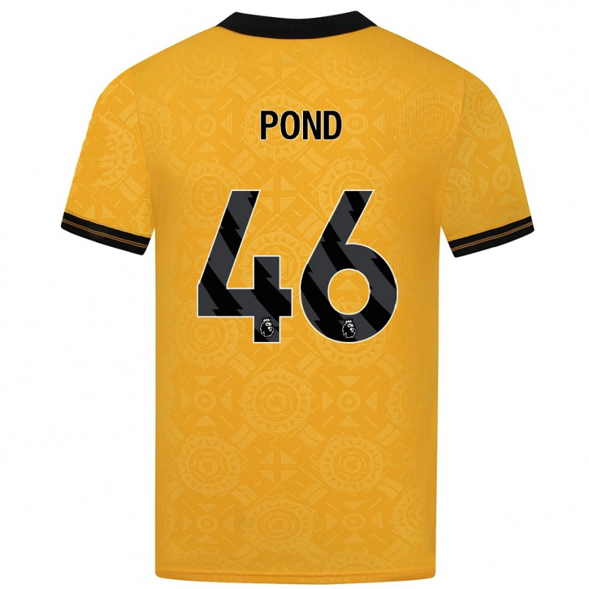 Danxen Men Alfie Pond #46 Yellow Black Home Jersey 2025/26 T-Shirt
