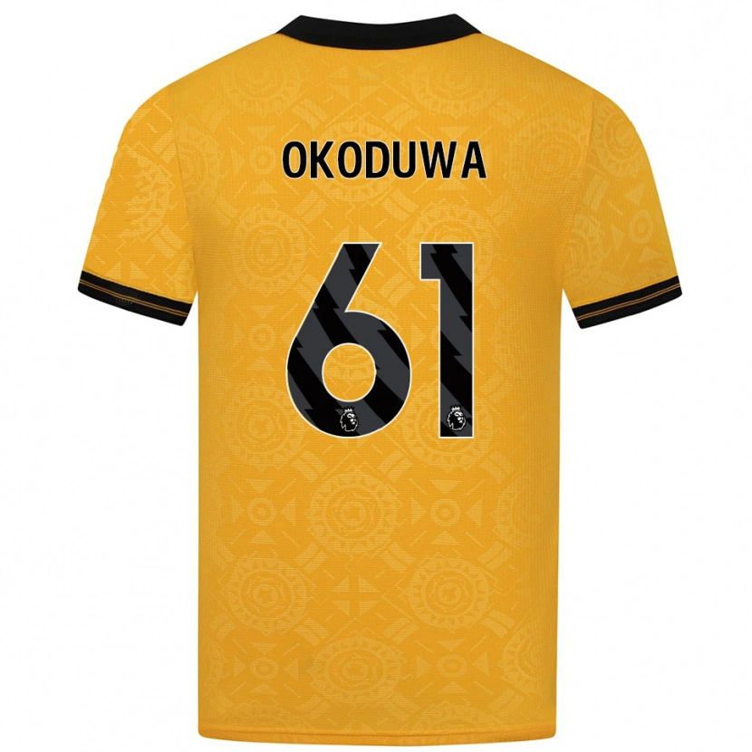 Danxen Men Wesley Okoduwa #61 Yellow Black Home Jersey 2025/26 T-Shirt