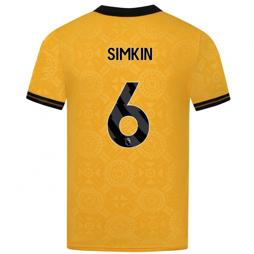 Danxen Men Lily Simkin #6 Yellow Black Home Jersey 2025/26 T-Shirt
