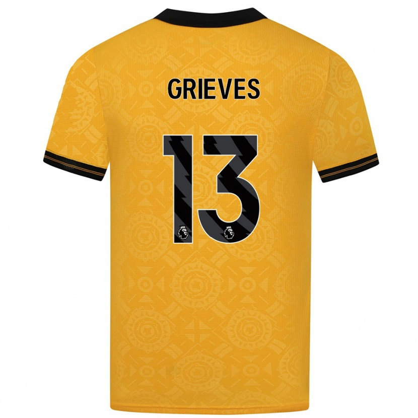 Danxen Men Xander Grieves #13 Yellow Black Home Jersey 2025/26 T-Shirt
