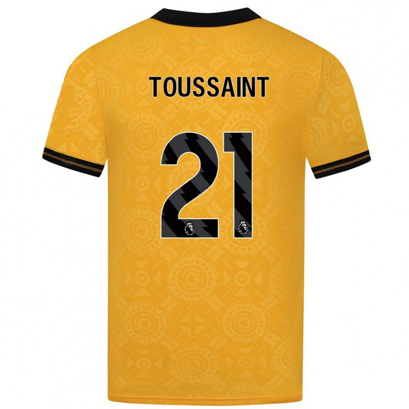 Danxen Men Destiney Toussaint #21 Yellow Black Home Jersey 2025/26 T-Shirt