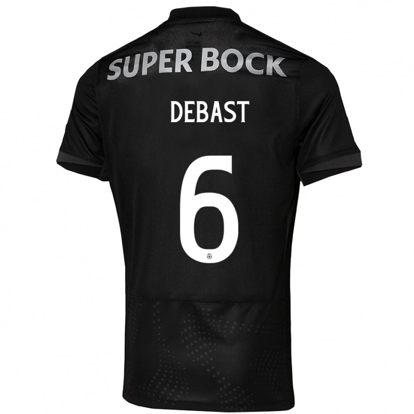 Danxen Men Zeno Debast #6 Black White Away Jersey 2025/26 T-Shirt