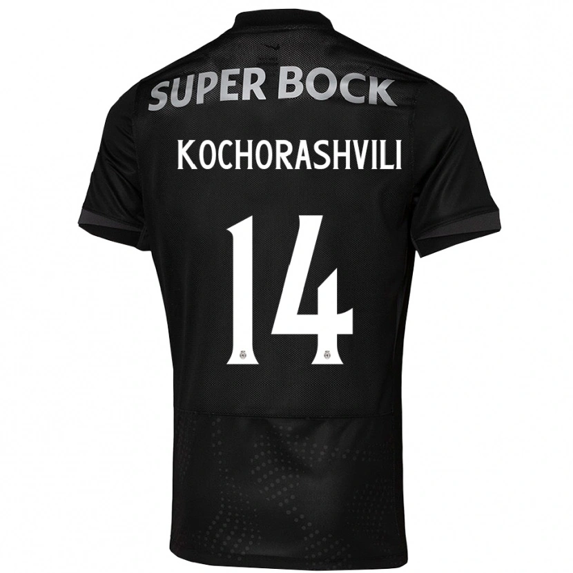 Danxen Men Giorgi Kochorashvili #14 Black White Away Jersey 2025/26 T-Shirt