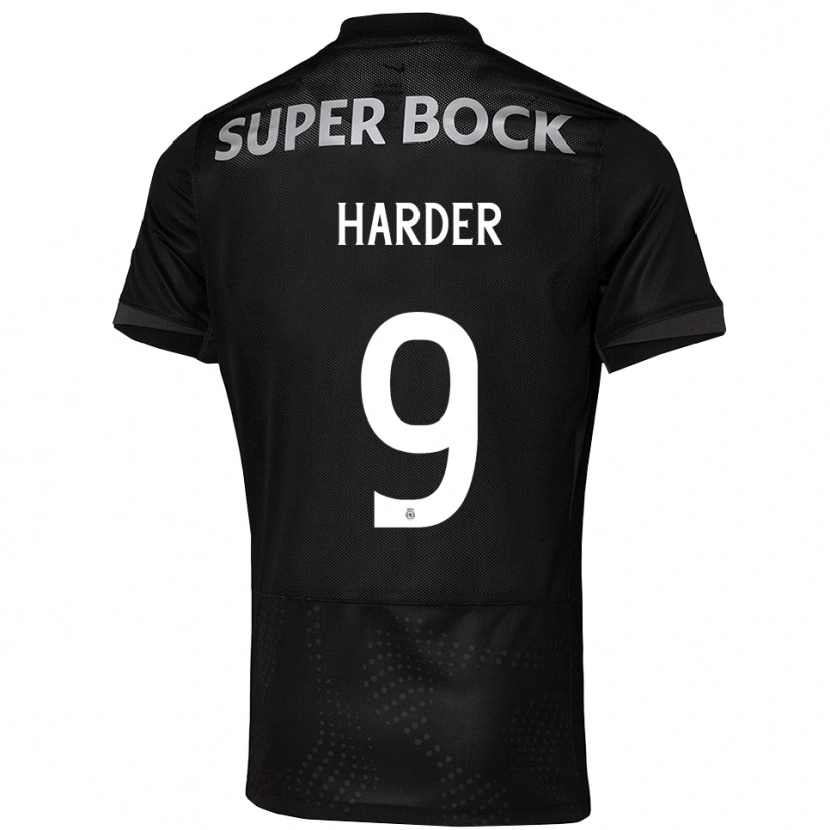 Danxen Men Conrad Harder #9 Black White Away Jersey 2025/26 T-Shirt