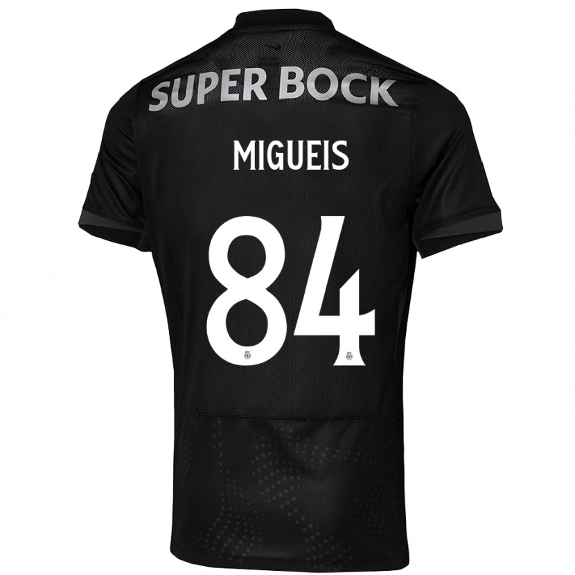 Danxen Men Pedro Miguéis #84 Black White Away Jersey 2025/26 T-Shirt