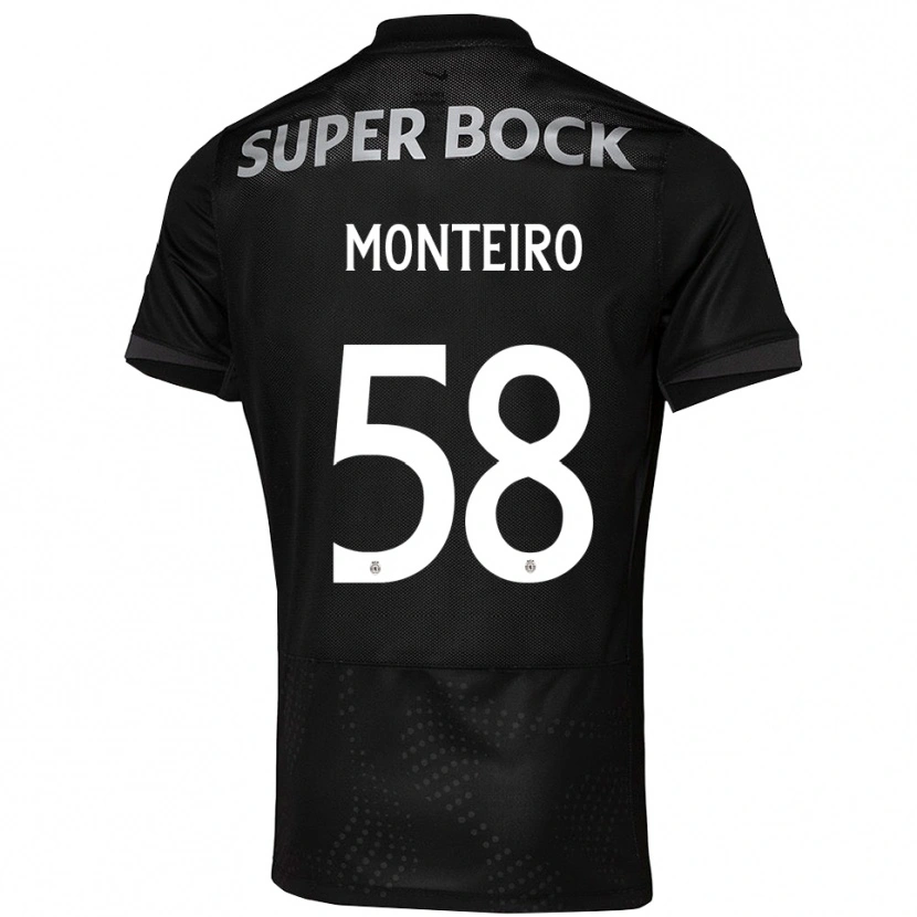 Danxen Men David Monteiro #58 Black White Away Jersey 2025/26 T-Shirt