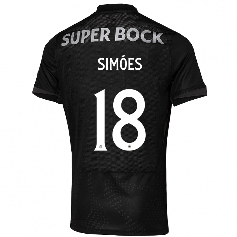 Danxen Men Francisco Simões #18 Black White Away Jersey 2025/26 T-Shirt