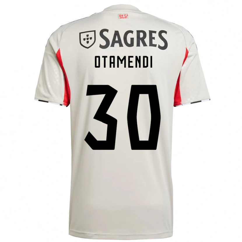 Danxen Men Nicolás Otamendi #30 Off White Red Away Jersey 2025/26 T-Shirt