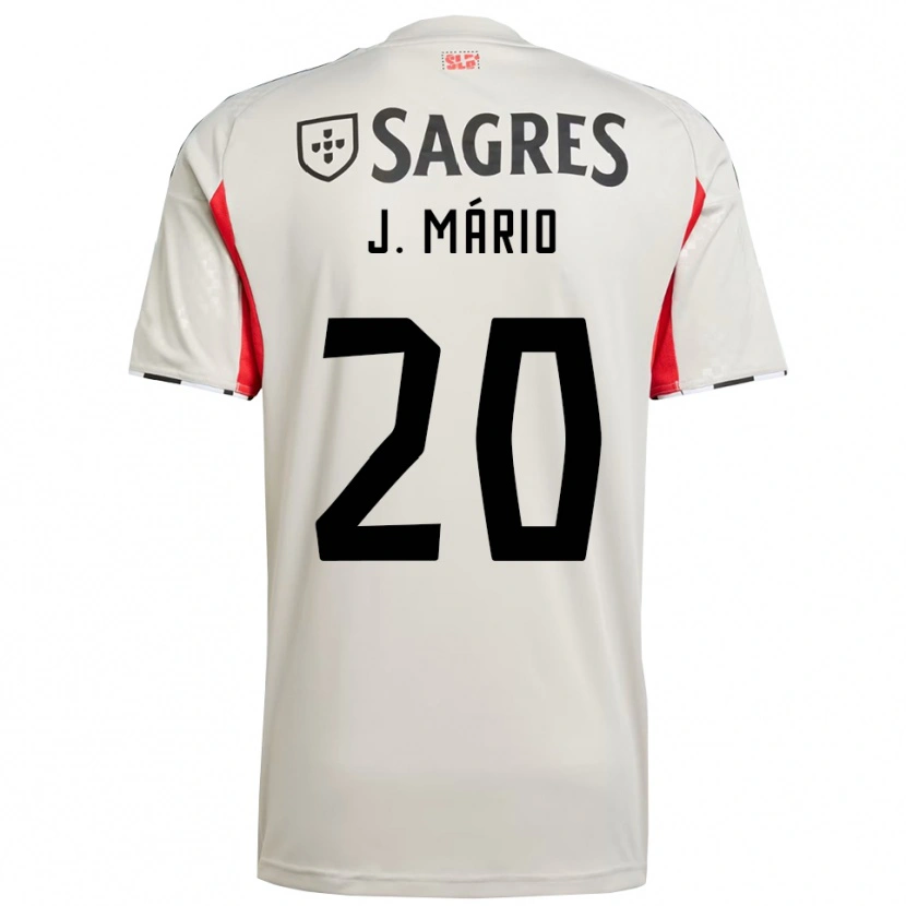 Danxen Men Joao Mario #20 Off White Red Away Jersey 2025/26 T-Shirt