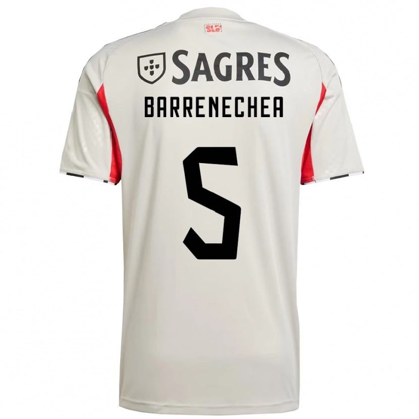 Danxen Men Enzo Barrenechea #5 Off White Red Away Jersey 2025/26 T-Shirt