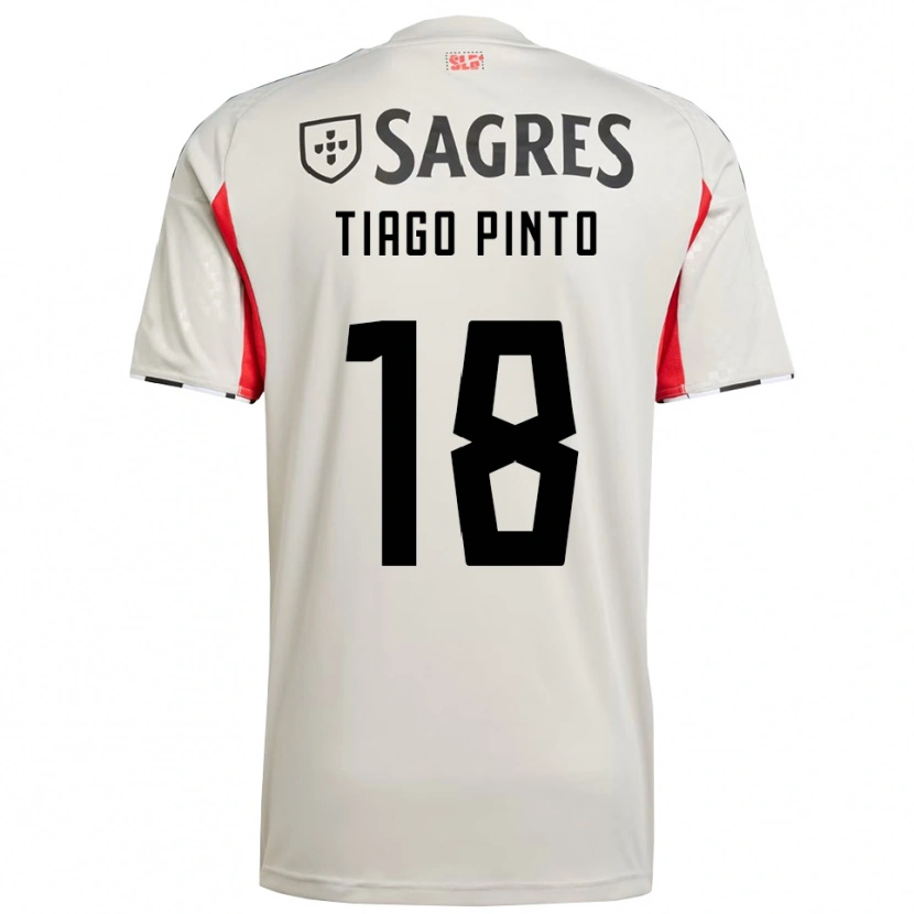 Danxen Men Tiago Pinto #18 Off White Red Away Jersey 2025/26 T-Shirt