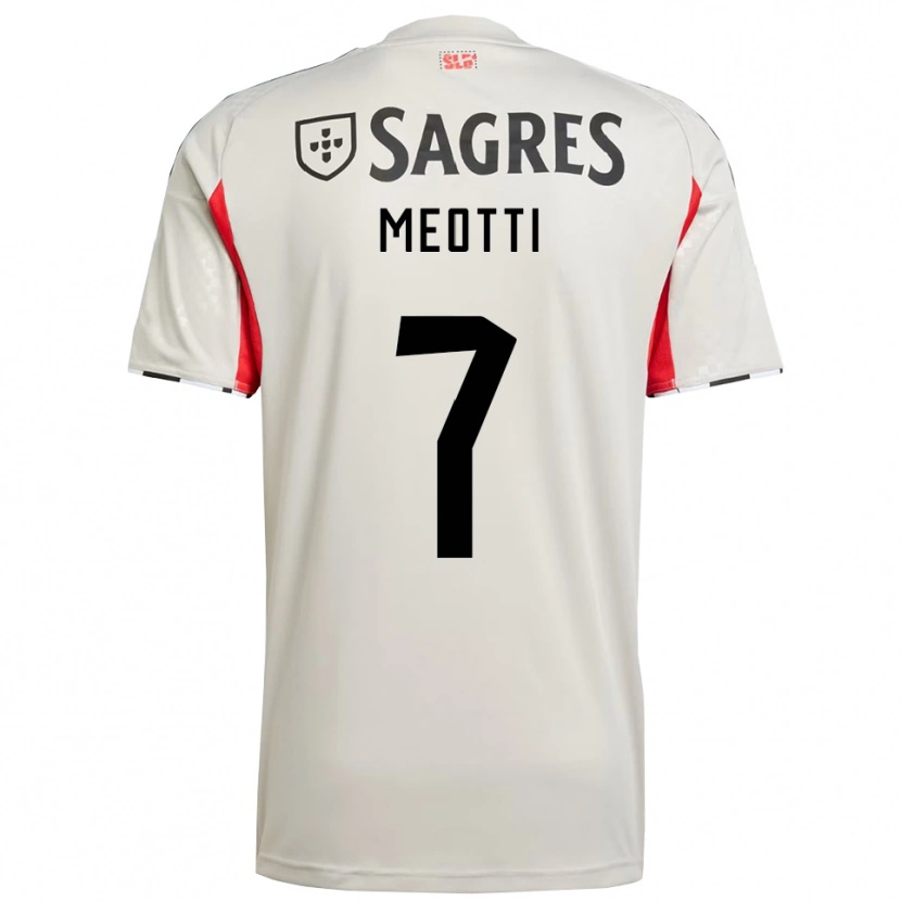 Danxen Men Carlos Meotti #7 Off White Red Away Jersey 2025/26 T-Shirt