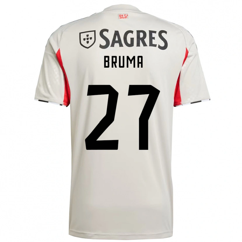 Danxen Men Bruma #27 Off White Red Away Jersey 2025/26 T-Shirt