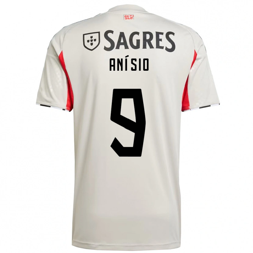 Danxen Men Anísio #9 Off White Red Away Jersey 2025/26 T-Shirt