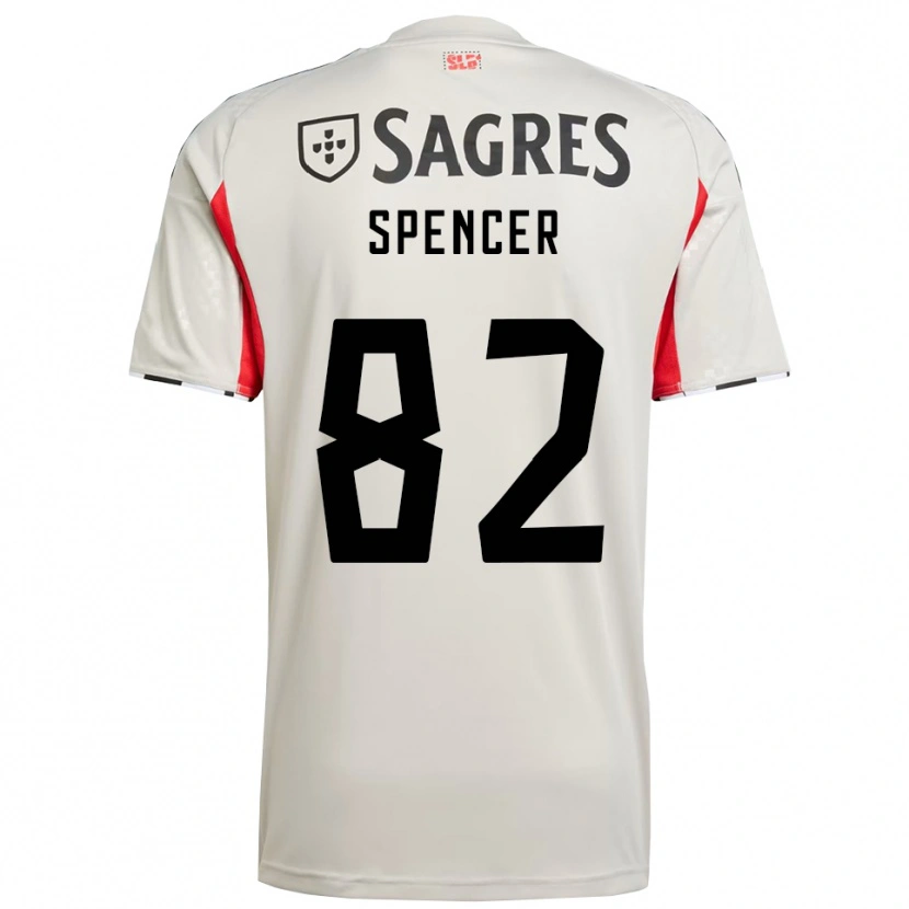 Danxen Men Diogo Spencer #82 Off White Red Away Jersey 2025/26 T-Shirt