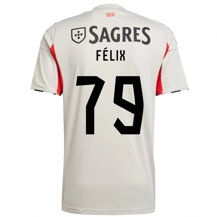 Danxen Men Hugo Félix #79 Off White Red Away Jersey 2025/26 T-Shirt
