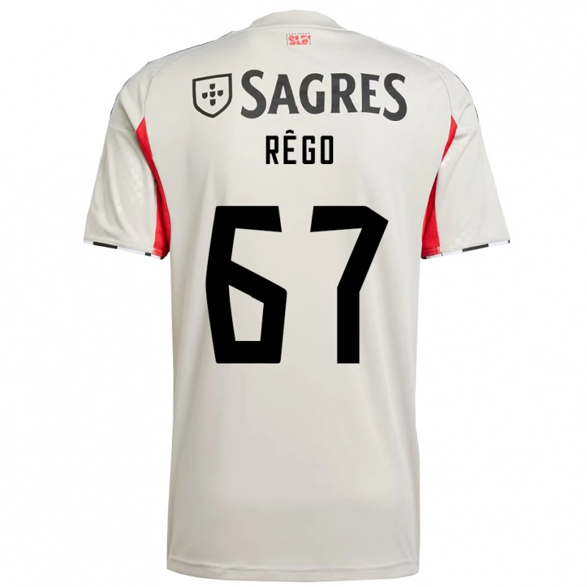 Danxen Men Rodrigo Rêgo #67 Off White Red Away Jersey 2025/26 T-Shirt