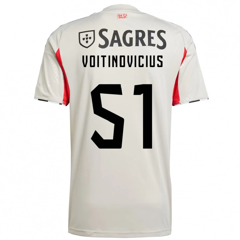 Danxen Men Arnas Voitinovičius #51 Off White Red Away Jersey 2025/26 T-Shirt