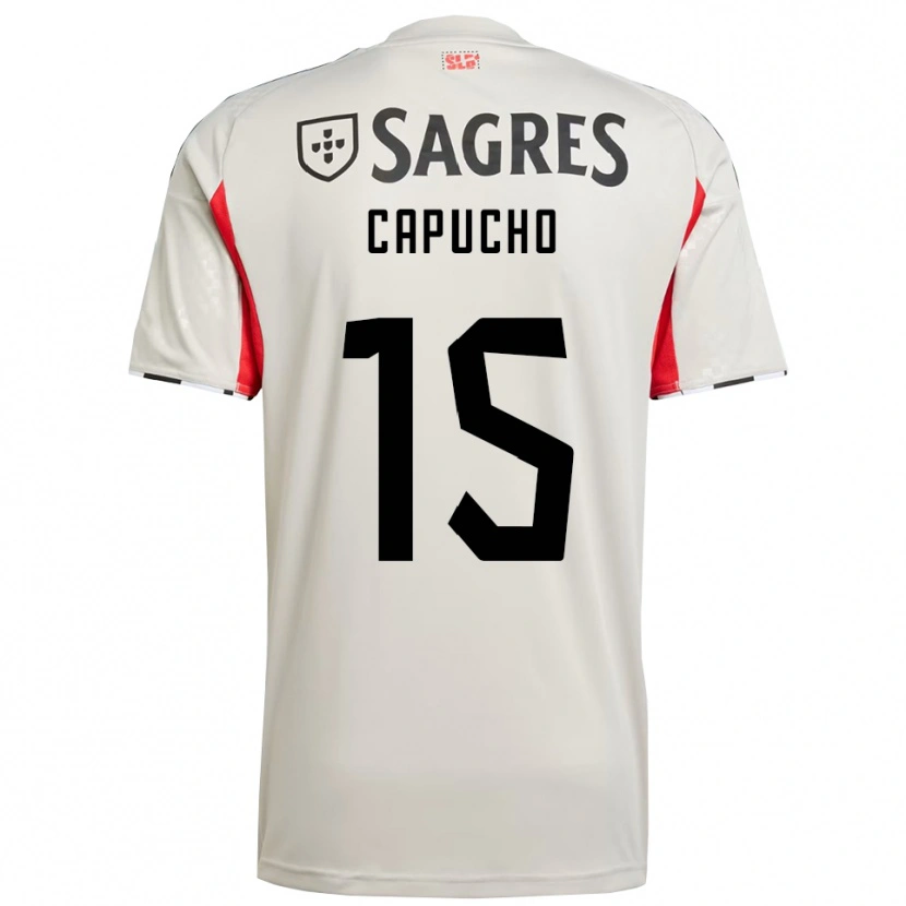 Danxen Men João Capucho #15 Off White Red Away Jersey 2025/26 T-Shirt