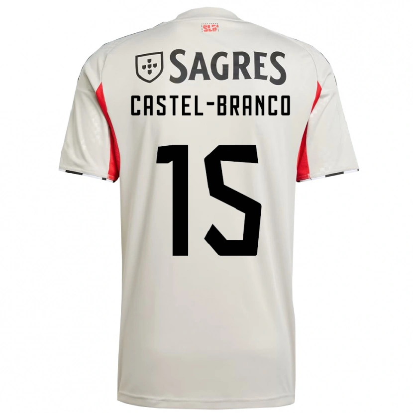 Danxen Men Diego Castel Branco #15 Off White Red Away Jersey 2025/26 T-Shirt