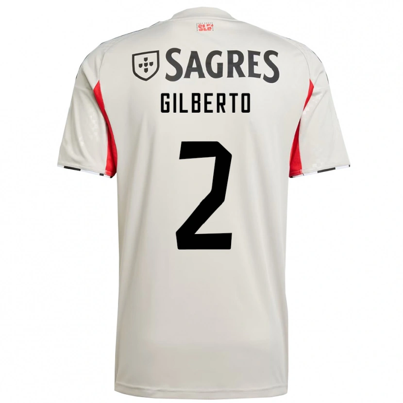 Danxen Men Gilberto #2 Off White Red Away Jersey 2025/26 T-Shirt