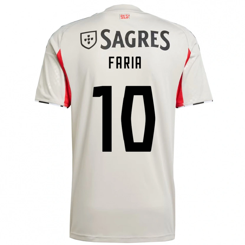 Danxen Men Andreia Faria #10 Off White Red Away Jersey 2025/26 T-Shirt