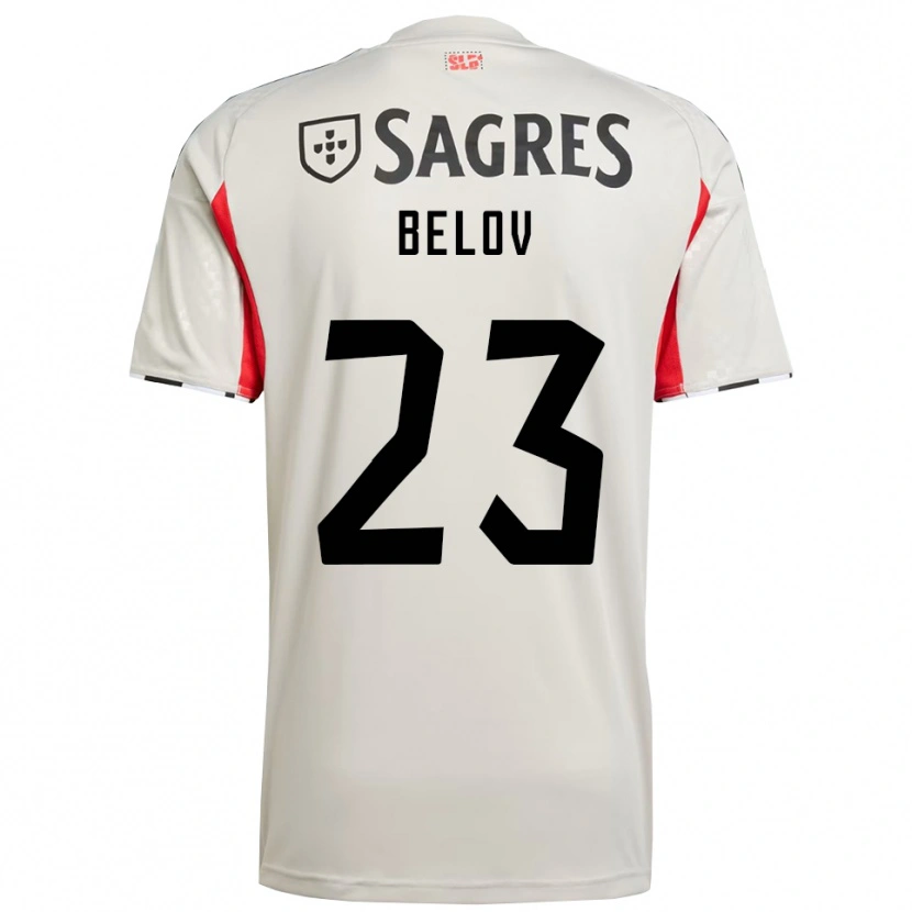 Danxen Men Sevastian Belov #23 Off White Red Away Jersey 2025/26 T-Shirt