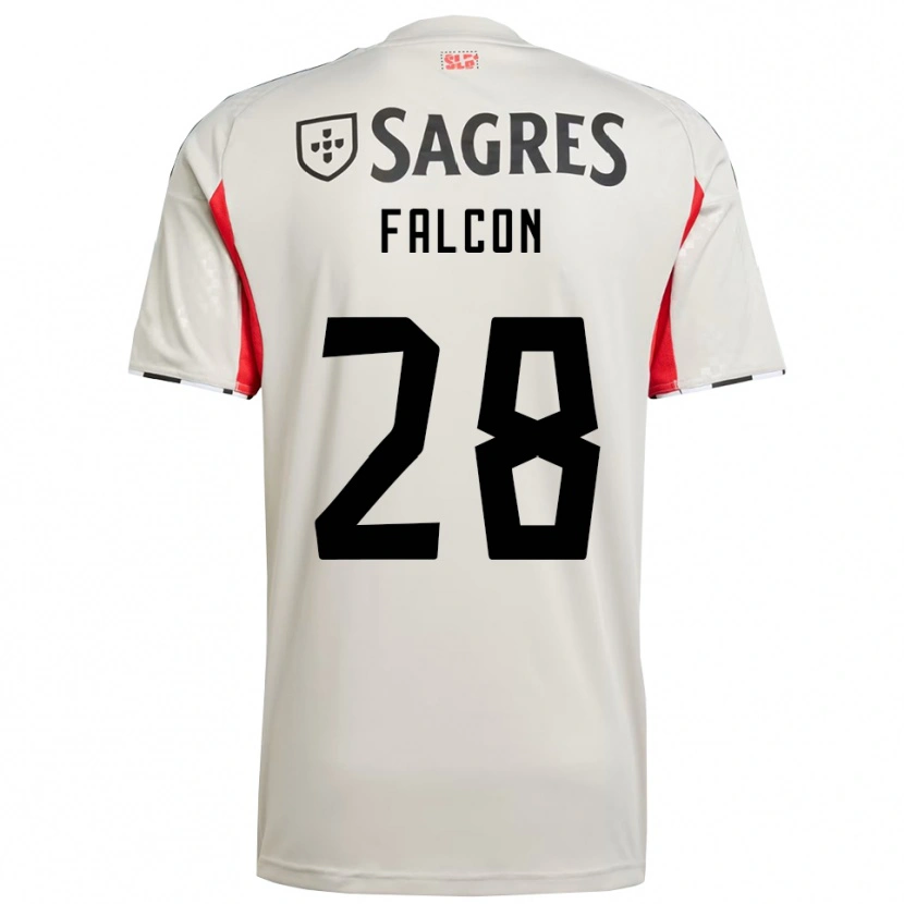 Danxen Men Andrea Falcón #28 Off White Red Away Jersey 2025/26 T-Shirt