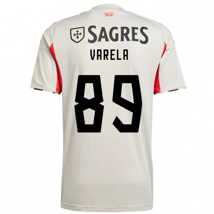 Danxen Men Gustavo Varela #89 Off White Red Away Jersey 2025/26 T-Shirt