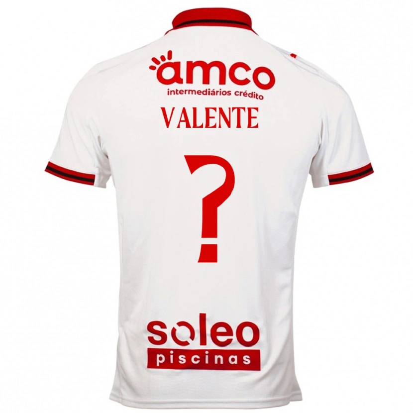 Danxen Men Rodrigo Valente #0 White Red Away Jersey 2025/26 T-Shirt