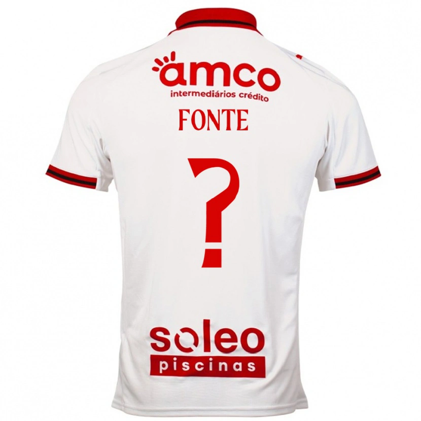 Danxen Men Gustavo Fonte #0 White Red Away Jersey 2025/26 T-Shirt