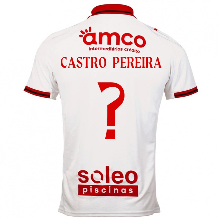 Danxen Men Rodrigo Castro Pereira #0 White Red Away Jersey 2025/26 T-Shirt
