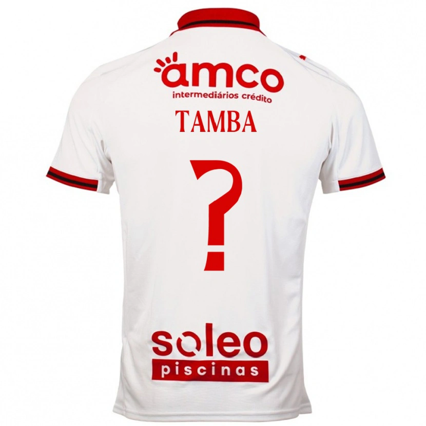 Danxen Men Fabrice Tamba #0 White Red Away Jersey 2025/26 T-Shirt