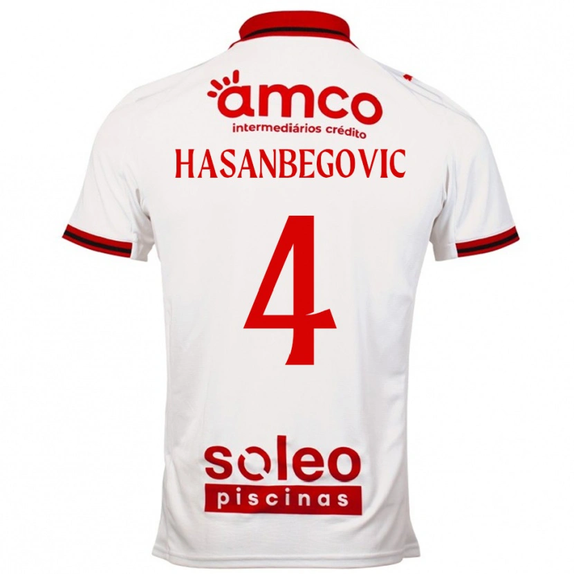 Danxen Men Melisa Hasanbegović #4 White Red Away Jersey 2025/26 T-Shirt