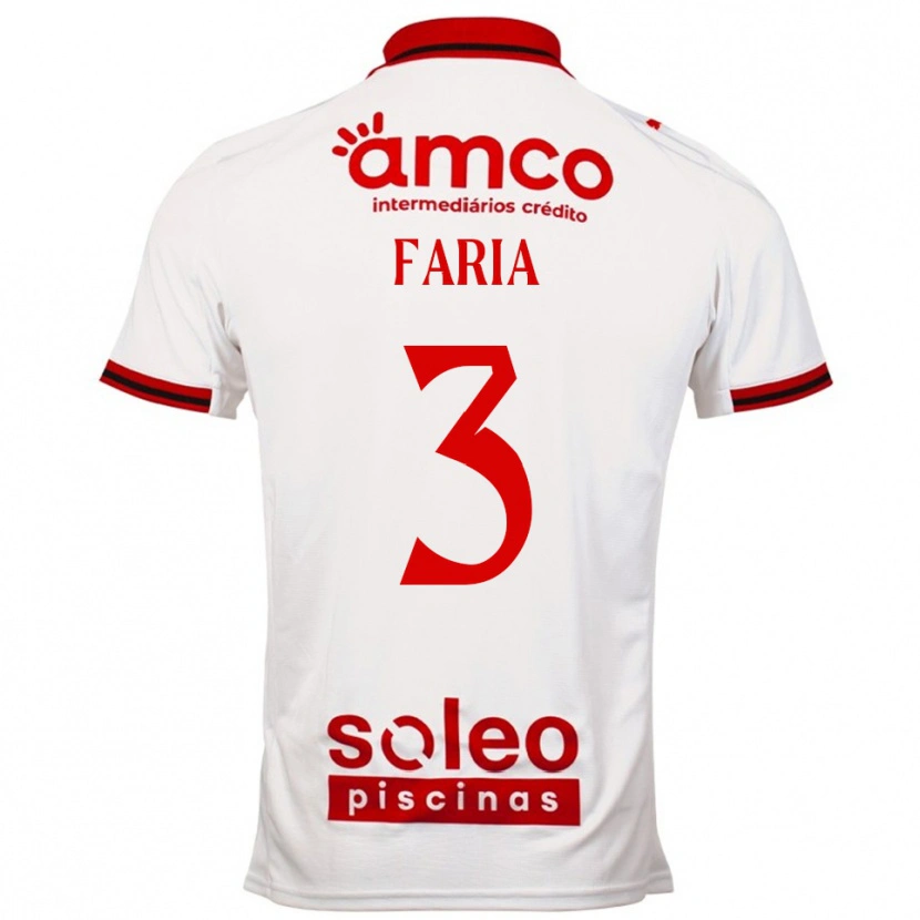 Danxen Men Hélder Faria #3 White Red Away Jersey 2025/26 T-Shirt