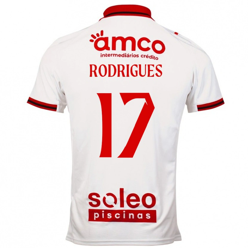 Danxen Men Tânia Rodrigues #17 White Red Away Jersey 2025/26 T-Shirt
