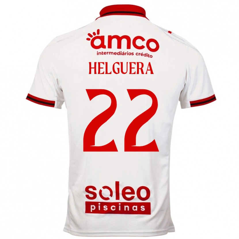 Danxen Men Thiago Helguera #22 White Red Away Jersey 2025/26 T-Shirt