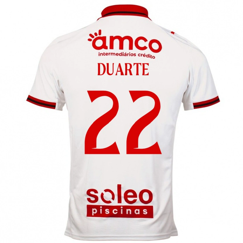 Danxen Men Vânia Duarte #22 White Red Away Jersey 2025/26 T-Shirt
