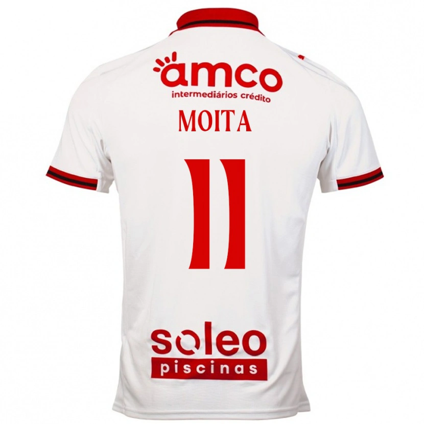 Danxen Men Carlos Moita #11 White Red Away Jersey 2025/26 T-Shirt