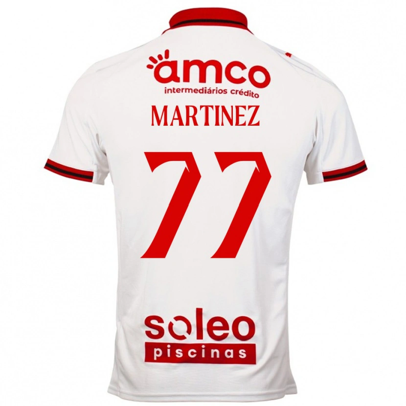 Danxen Men Gabri Martínez #77 White Red Away Jersey 2025/26 T-Shirt