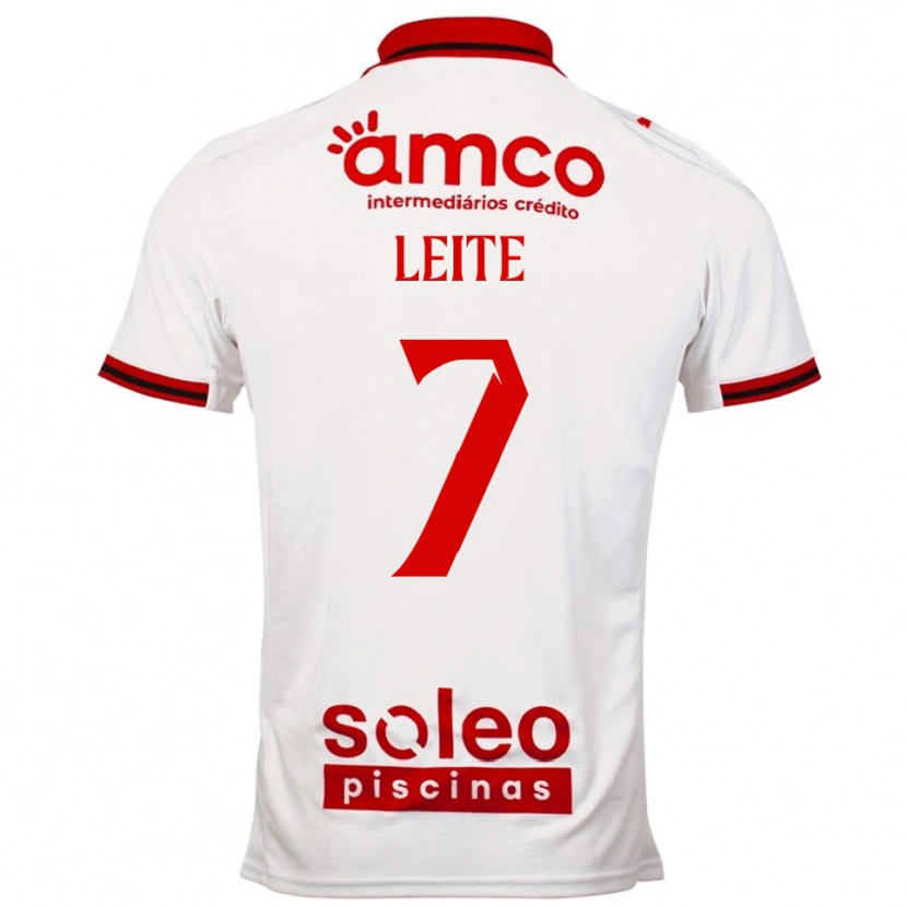 Danxen Men Afonso Leite #7 White Red Away Jersey 2025/26 T-Shirt