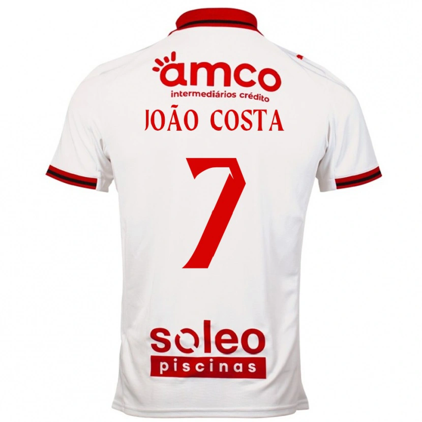 Danxen Men João Costa #7 White Red Away Jersey 2025/26 T-Shirt
